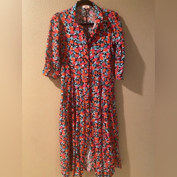 GOA Paris Collection Dresses & Skirts - Goa Paris Floral Puff Sleeve Sundress with Notched Collar